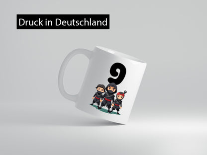 9. Geburtstag | 9 Jahre Ninja Geschenkidee Humor Tasse