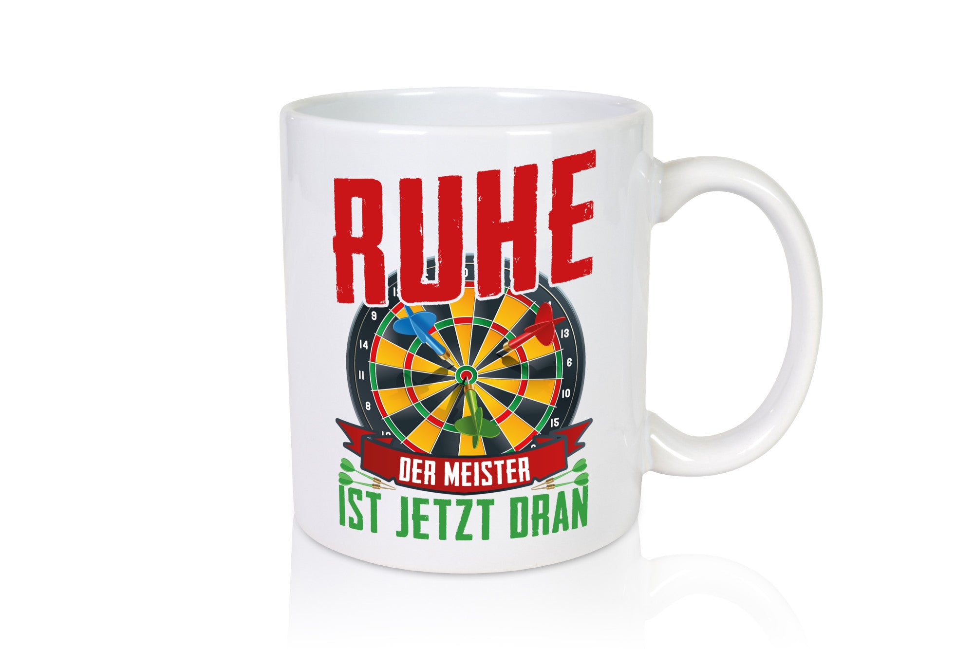 Ruhe der Meister ist dran | Dart Dartspieler Geschenkidee Humor Tasse