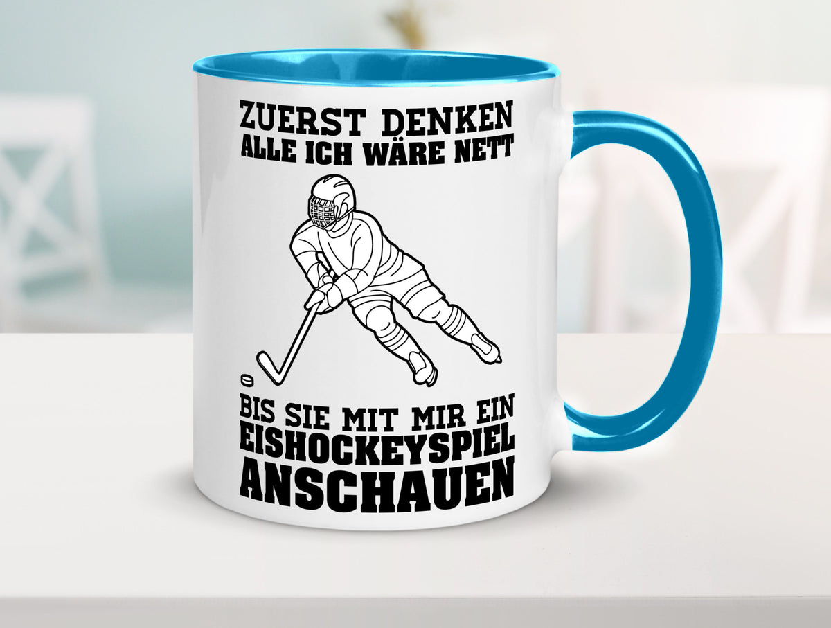 Eishockeyspiel | Eishockeyfan Tasse Eishockeyspieler Humor Geschenkidee