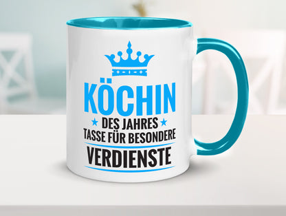 Besonderer Verdienst: Köchin | Chefköchin Chefkoch Geschenkidee Arbeit Kollegen