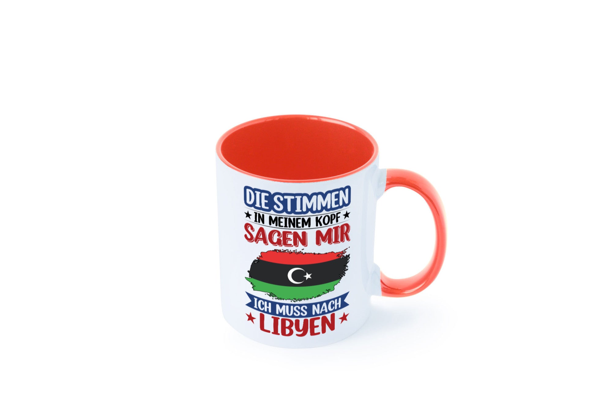 Libyen | Urlaub Stimmen in meinem Kopf Traumland Geschenkidee Humor Tasse