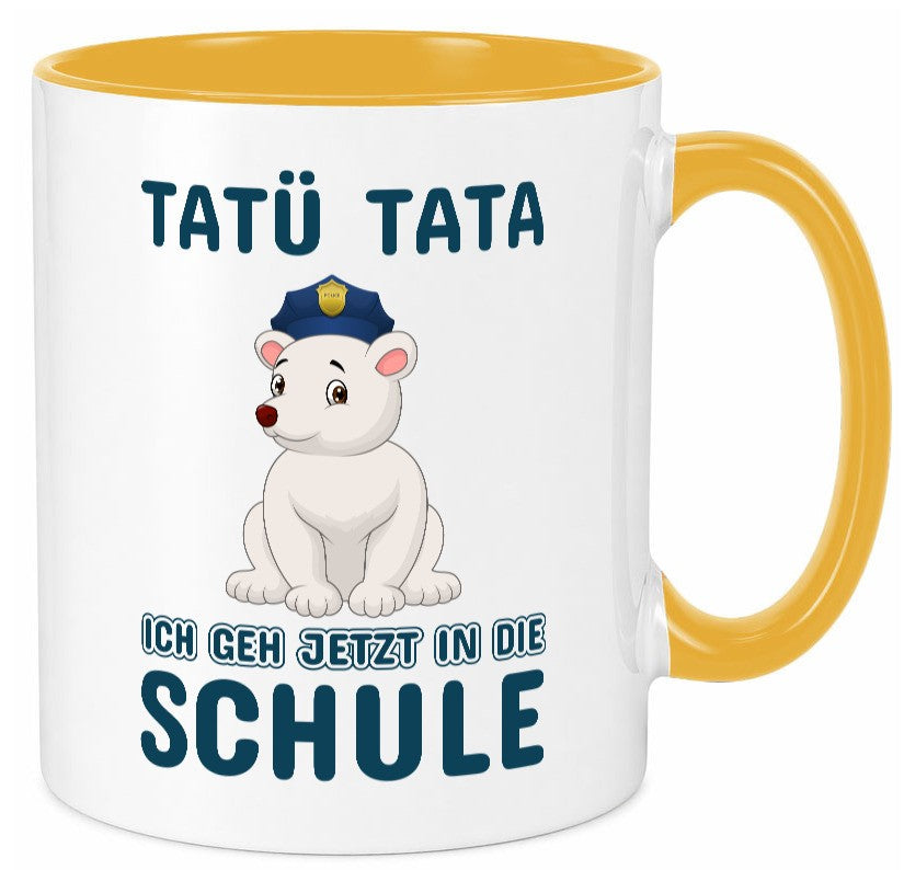 Polizei Eisbär | Tatü Tata Einschulung Tasse Schule lustig Humor Geschenkidee