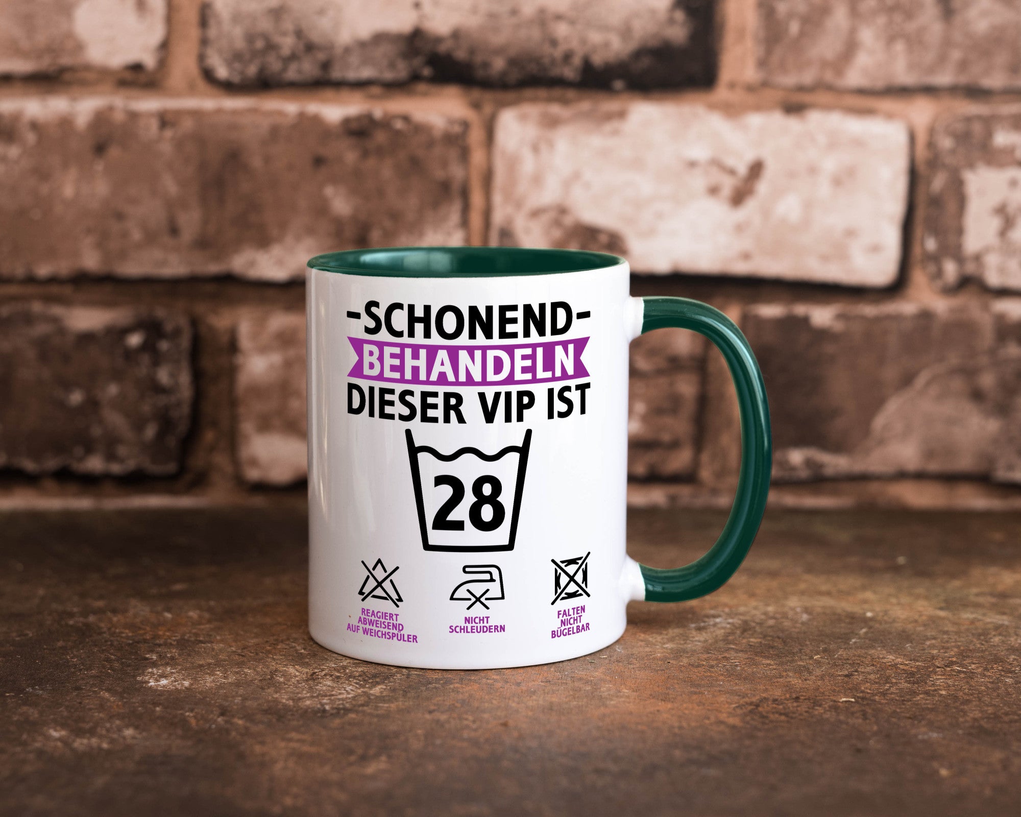 28 Geburtstag | schonend behandeln Jahre Humor Geschenkidee Tasse