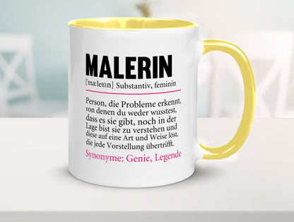 Malerin | Spruch Beruf lustig Malerinnen Humor Arbeit Kollegen Büro