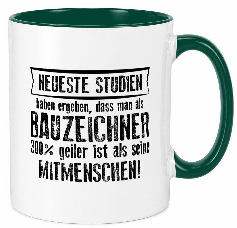 Neuste Studien: Bauzeichner | Zeichner Humor Geschenkidee Tasse