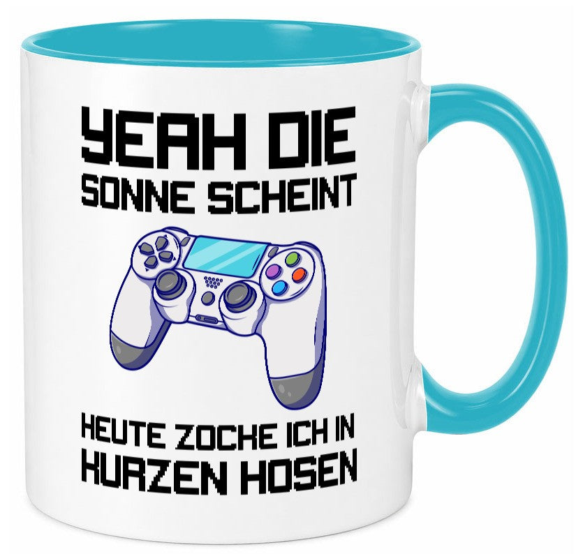 Zocken in kurzen Hosen | Gamer Tasse Statement Humor Geschenkidee