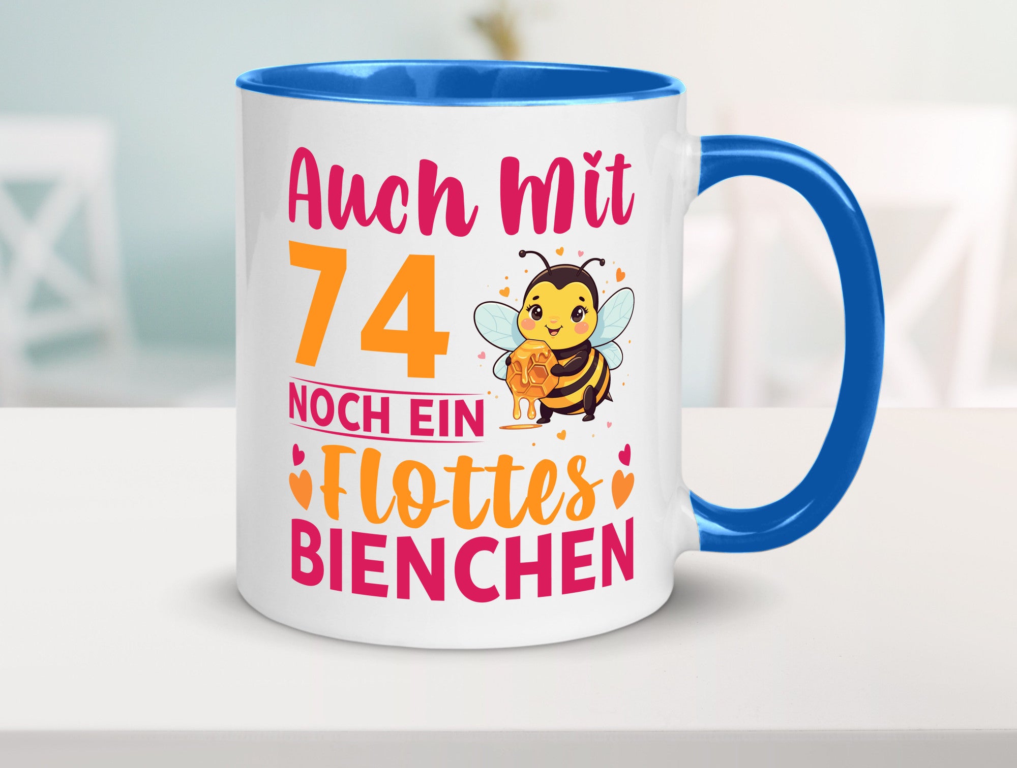 74. Geburtstag | Flottes Bienchen 74 Jahre v2 Geschenkidee Humor Tasse