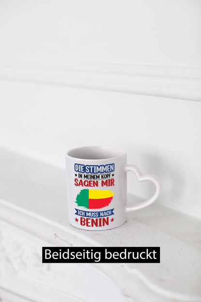 Benin | Urlaub Stimmen in meinem Kopf Traumland Geschenkidee Humor Tasse