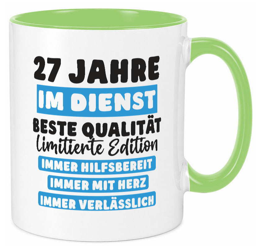27 Jahre im Dienst | Jubiläum Arbeit v6 lustiger Spruch Geschenk Kollegen Büro