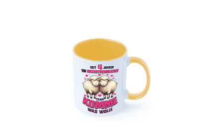 4 Jahre Verheiratet | ein Team Ehepaar v2 Humor Geschenkidee Tasse