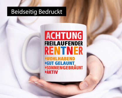 Free-range pensioner | Retirement pension gift anniversary funny saying