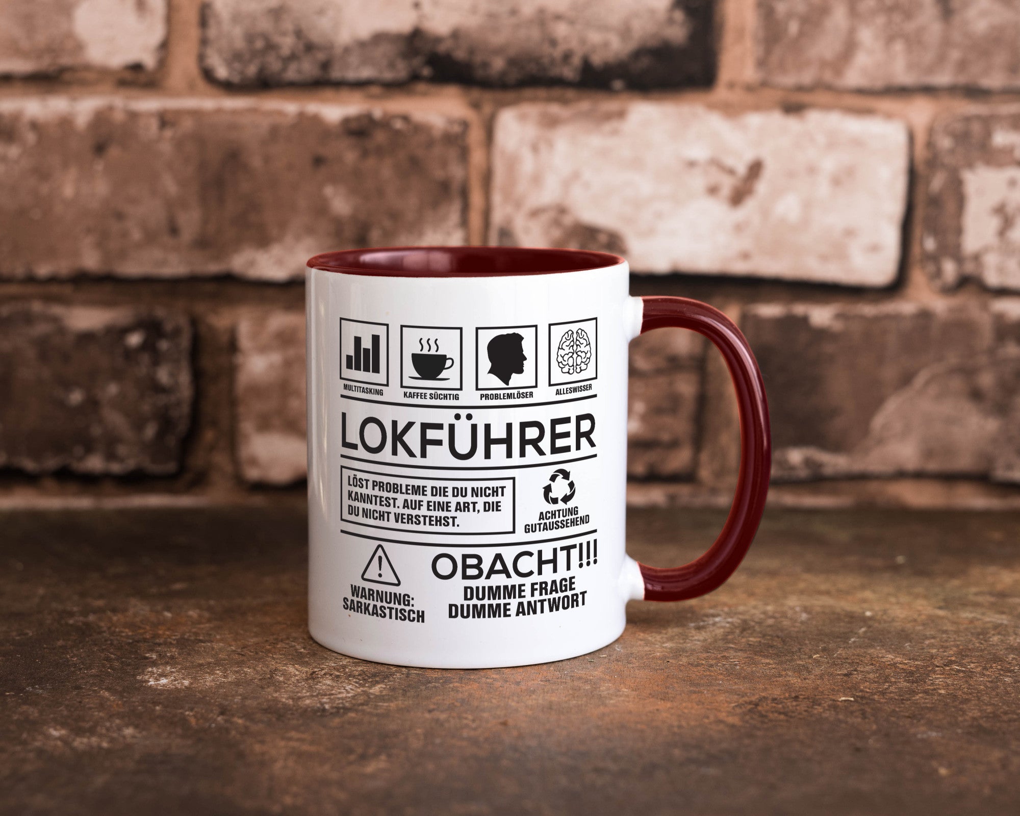 Achtung Probleme Lokführer | Zug Beruf lustiger Spruch Geschenk Arbeit Kollegen