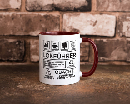 Achtung Probleme Lokführer | Zug Beruf lustiger Spruch Geschenk Arbeit Kollegen