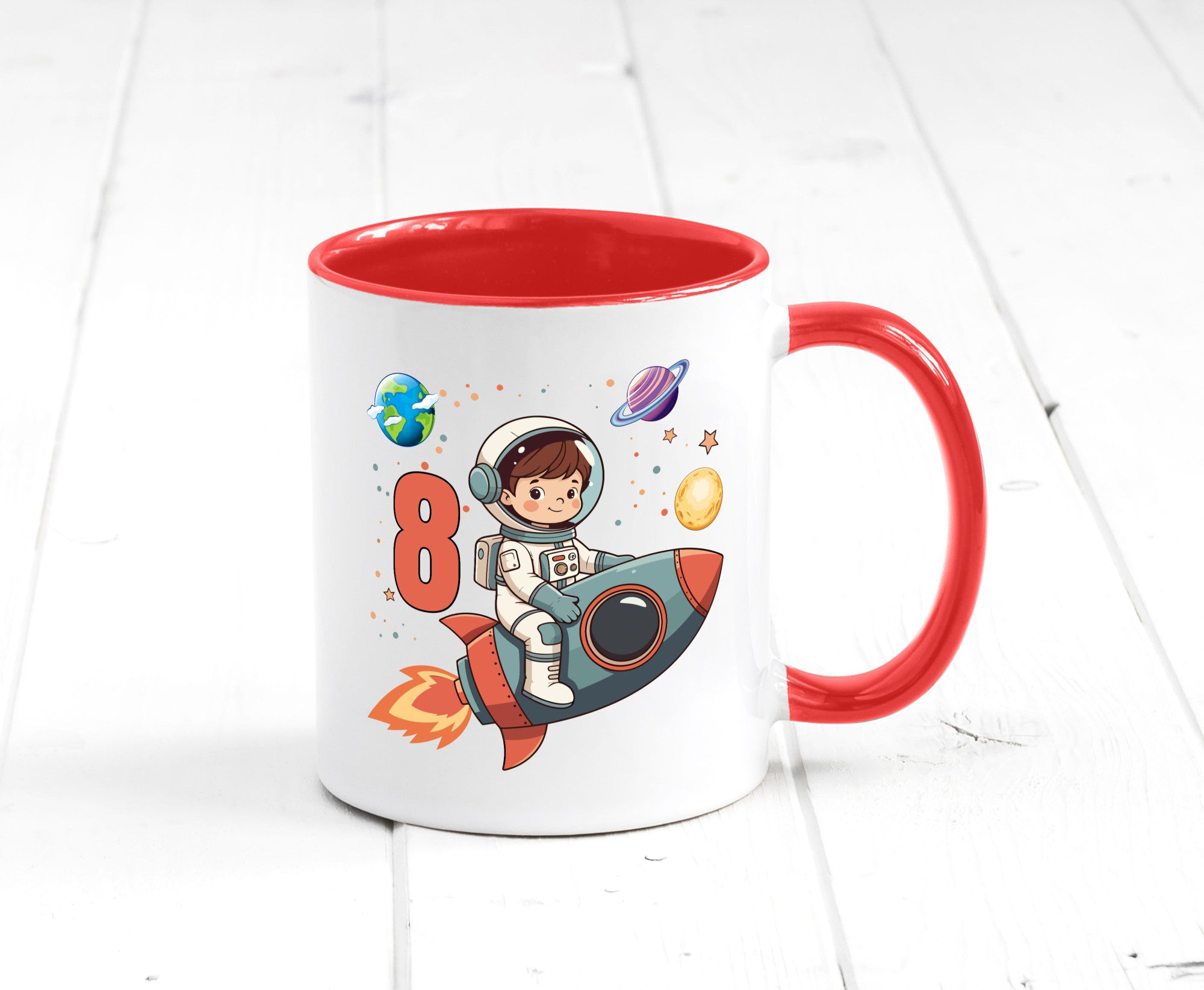 8. Geburtstag | 8 Jahre Astronaut Weltraum Humor Geschenkidee Tasse