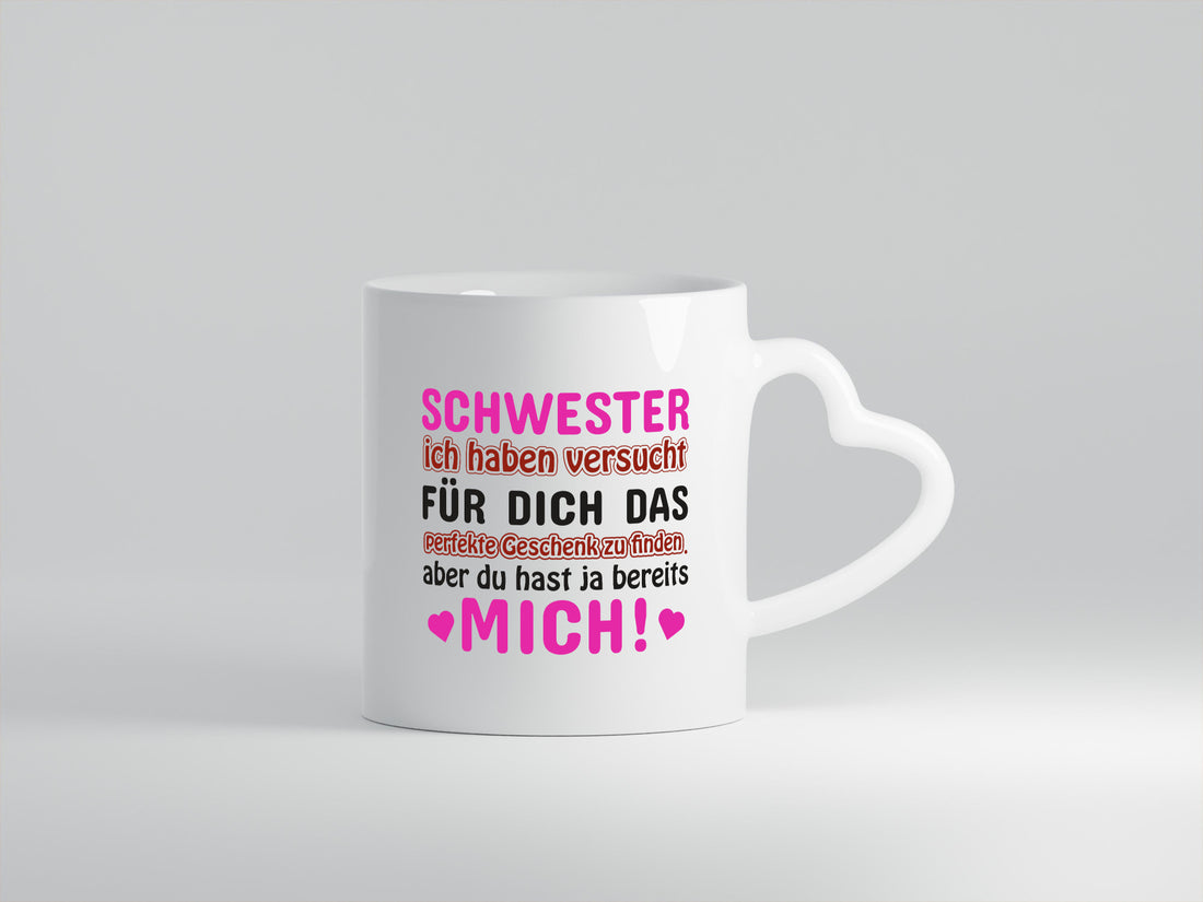 Schwester Tasse | lustiger Spruch Geschwisterliebe Geschenkidee Humor