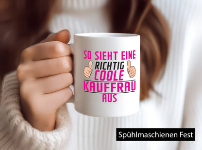 Richtig Coole Kauffrau | Kauffrauen Geschenkidee Humor Tasse