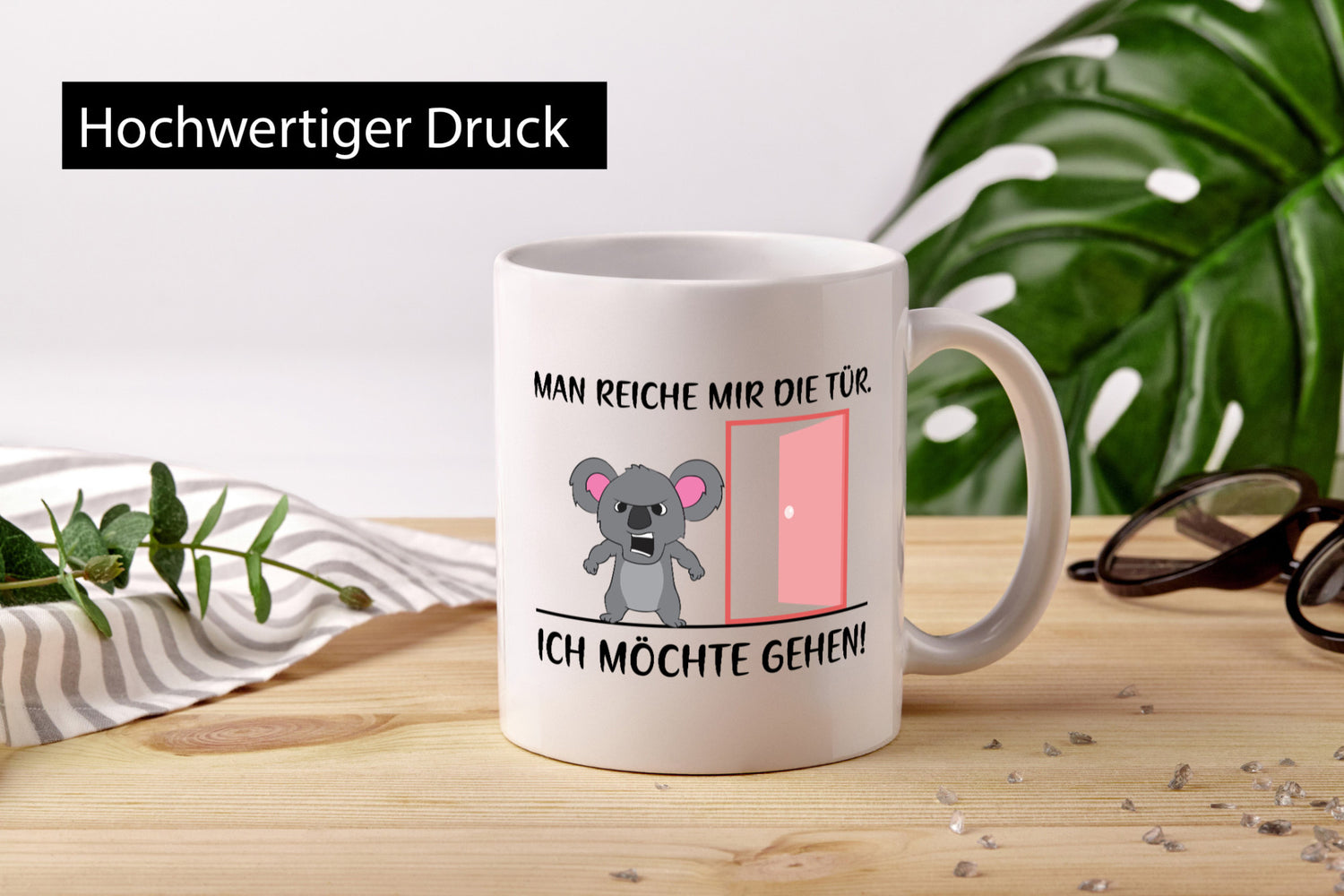 Man reiche mir die Tür | wütender Bär Comic Büro Job lustiger Spruch Geschenk