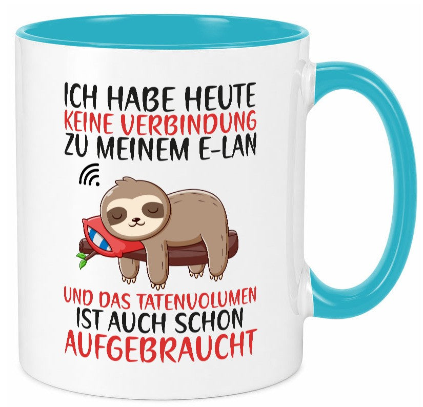 Keine Verbindung zu meinem WLan | Faultier Tatenvolumen Geschenk Tierliebhaber Tasse