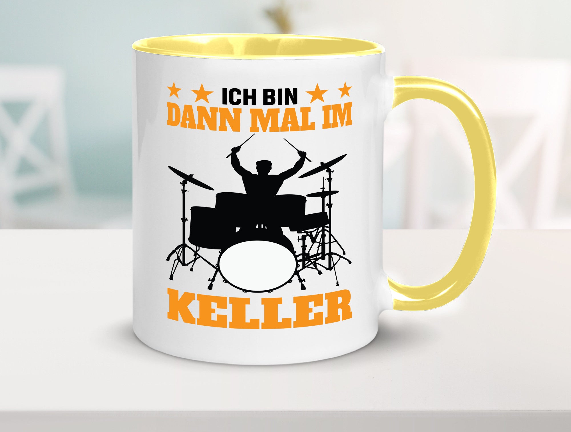 Ich bin dann mal im keller | Schlagzeug Musiker Musik lustig Humor Geschenkidee