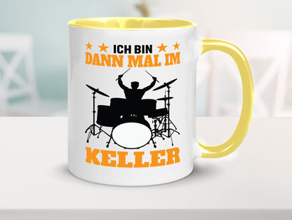 Ich bin dann mal im keller | Schlagzeug Musiker Musik lustig Humor Geschenkidee