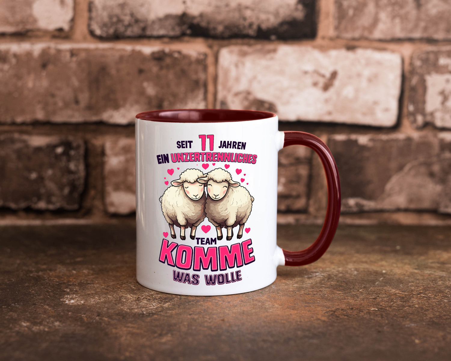11 Jahre Verheiratet | ein Team Ehepaar v2 Humor Geschenkidee Tasse
