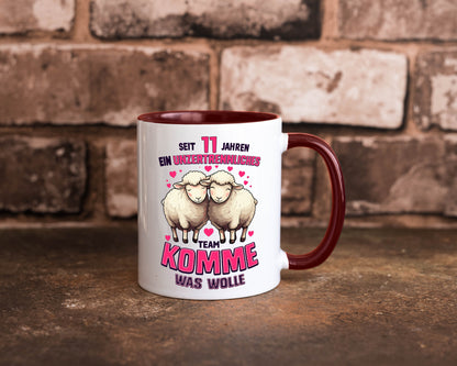 11 Jahre Verheiratet | ein Team Ehepaar v2 Humor Geschenkidee Tasse