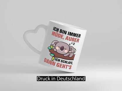 Ich bin immer müde | Schlafmütze Koala Comic Schlafen v2 Geschenk Humor