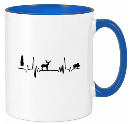 Jäger Herzschlag | Motiv Jagd Rotwild jagen Geschenkidee Humor Tasse