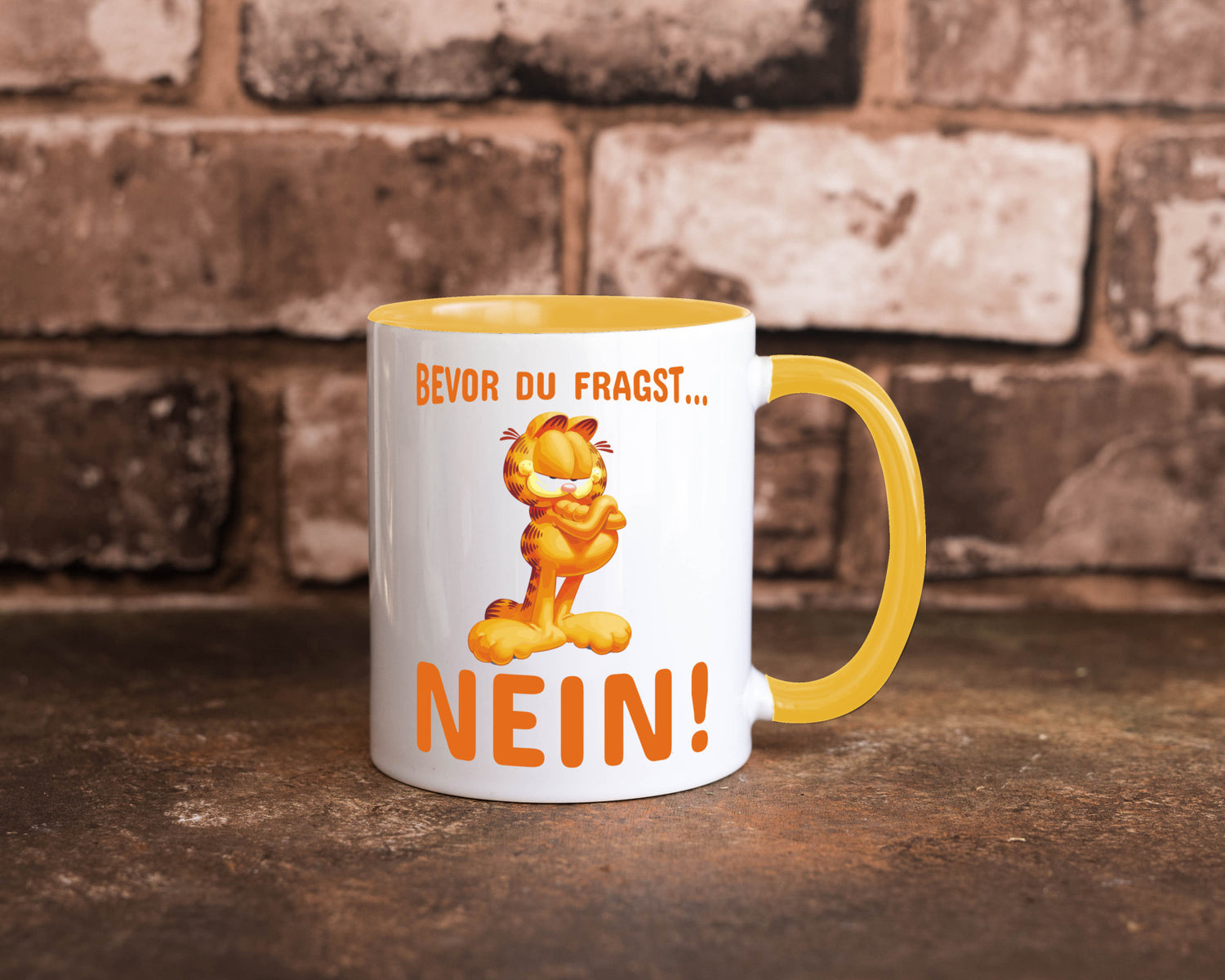 Bevor du fragst? Nein! | grimmige Katze Spruchtasse lustig Tierliebhaber Humor