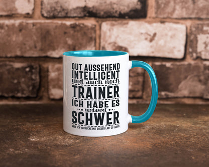 Gut aussehender Trainer |gestrichelte Linie | Punkte lustiger Spruch Geschenk