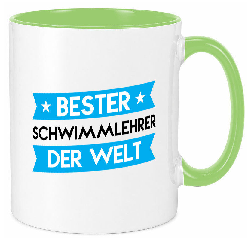 Bester Schwimmlehrer | Lehrer Schüler schwimmen lustig Humor Geschenkidee Tasse