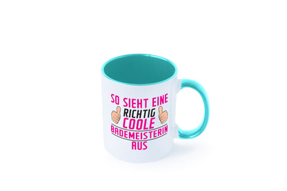 Richtig Coole Bademeisterin | Schwimmmeisterin Geschenk Humor Geschenkidee Tasse
