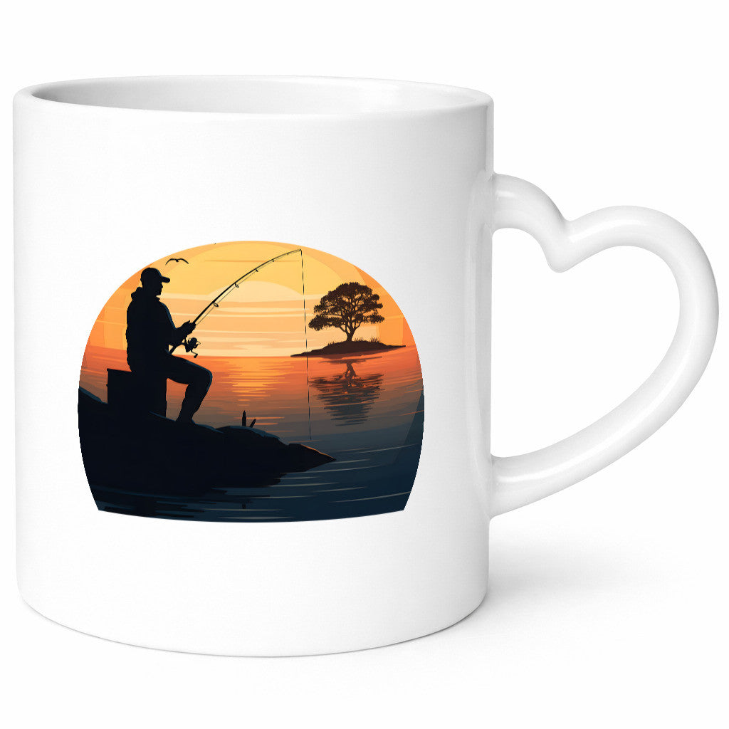 Angler | Sonnenuntergang Fischer Fische Angeln v2 Geschenk Humor Geschenkidee