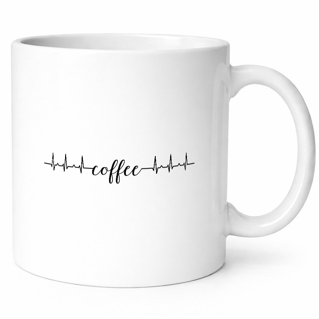 Coffee Herzschlag | Kaffeetrinker Kaffee im Blut Geschenkidee Humor Tasse