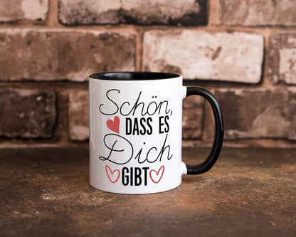 Schön dass es dich gibt | Dankeschön Dankbarkeit Liebe lustig Humor Tasse