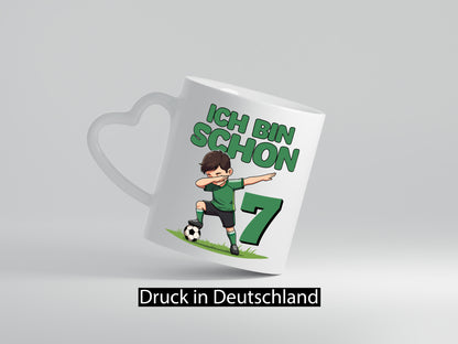 7. Geburtstag | 7 Jahre Fußballer lustiger Spruch Geschenk Geschenkidee Tasse