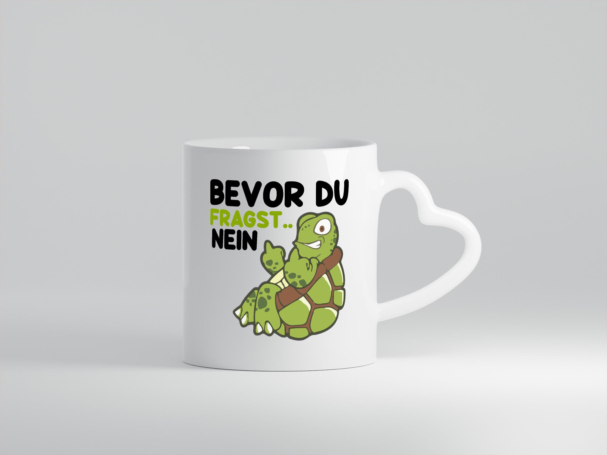 Bevor du fragst... Nein | Schildkröte lustig Humor Geschenkidee Geschenk Tasse