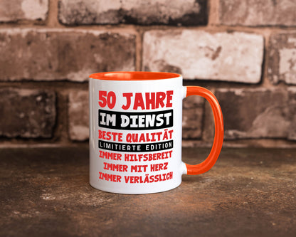 50 Jahre im Dienst | Jubiläum Arbeit v9 lustiger Spruch Geschenk Kollegen Büro