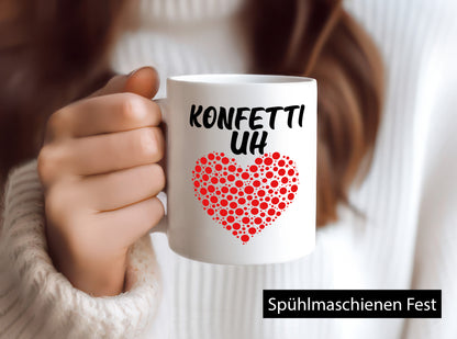 Konfetti im Herzen | buntes Herz Karneval Fasching lustig Humor Geschenkidee