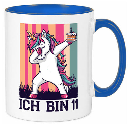 11 Geburtstag | Einhorn Damping Mädchen lustig Geschenkidee Geschenk Tasse