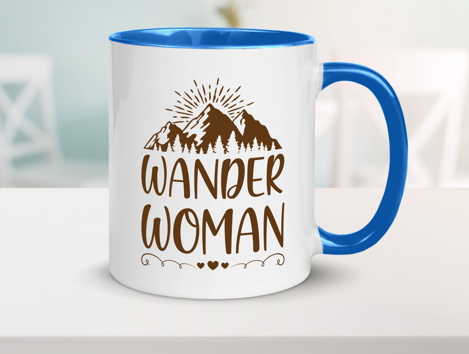 Wander Woman | Berge Herzen Geschenk Familie Geschenkidee lustiger Spruch Tasse