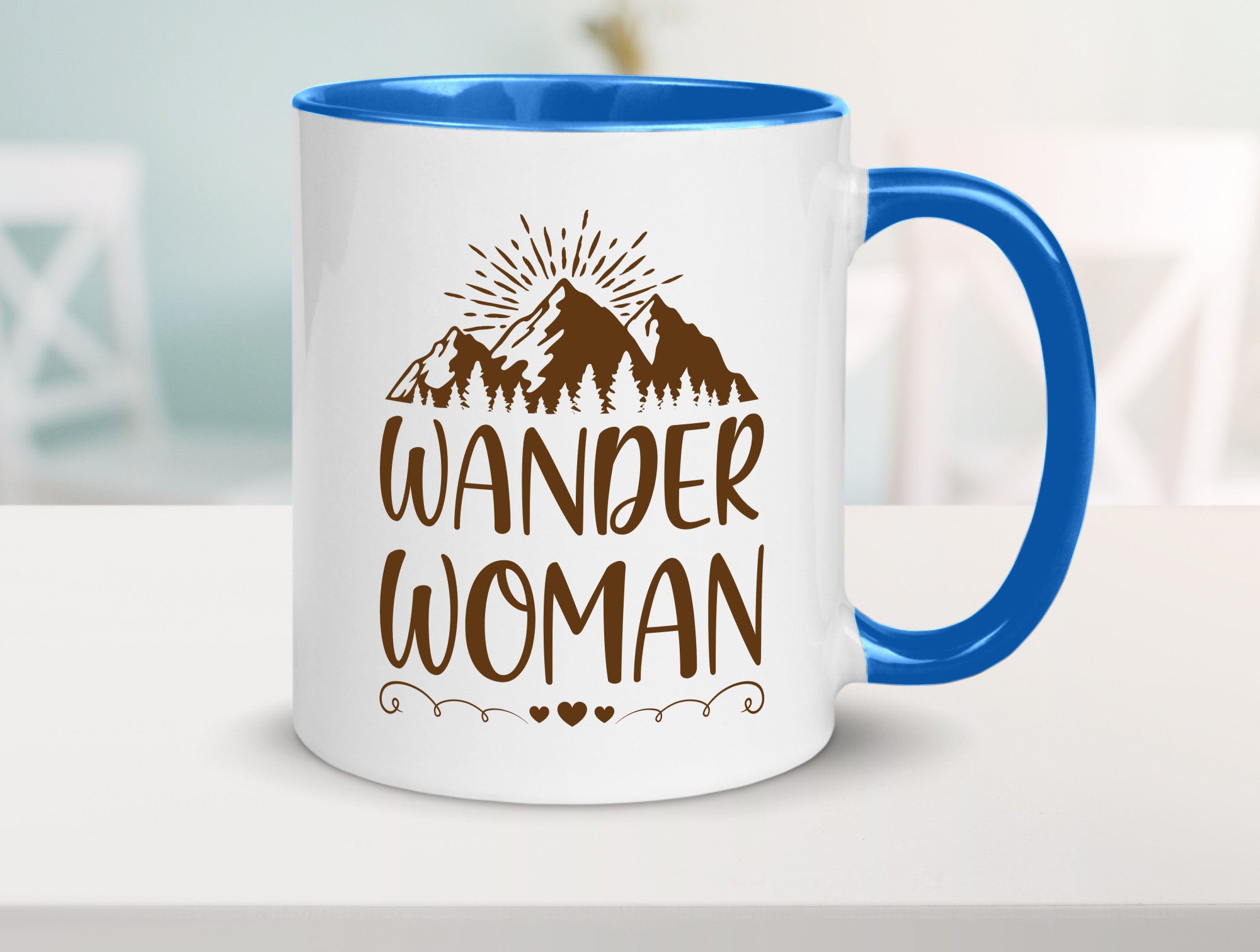 Wander Woman | Berge Herzen Geschenk Familie Geschenkidee lustiger Spruch Tasse