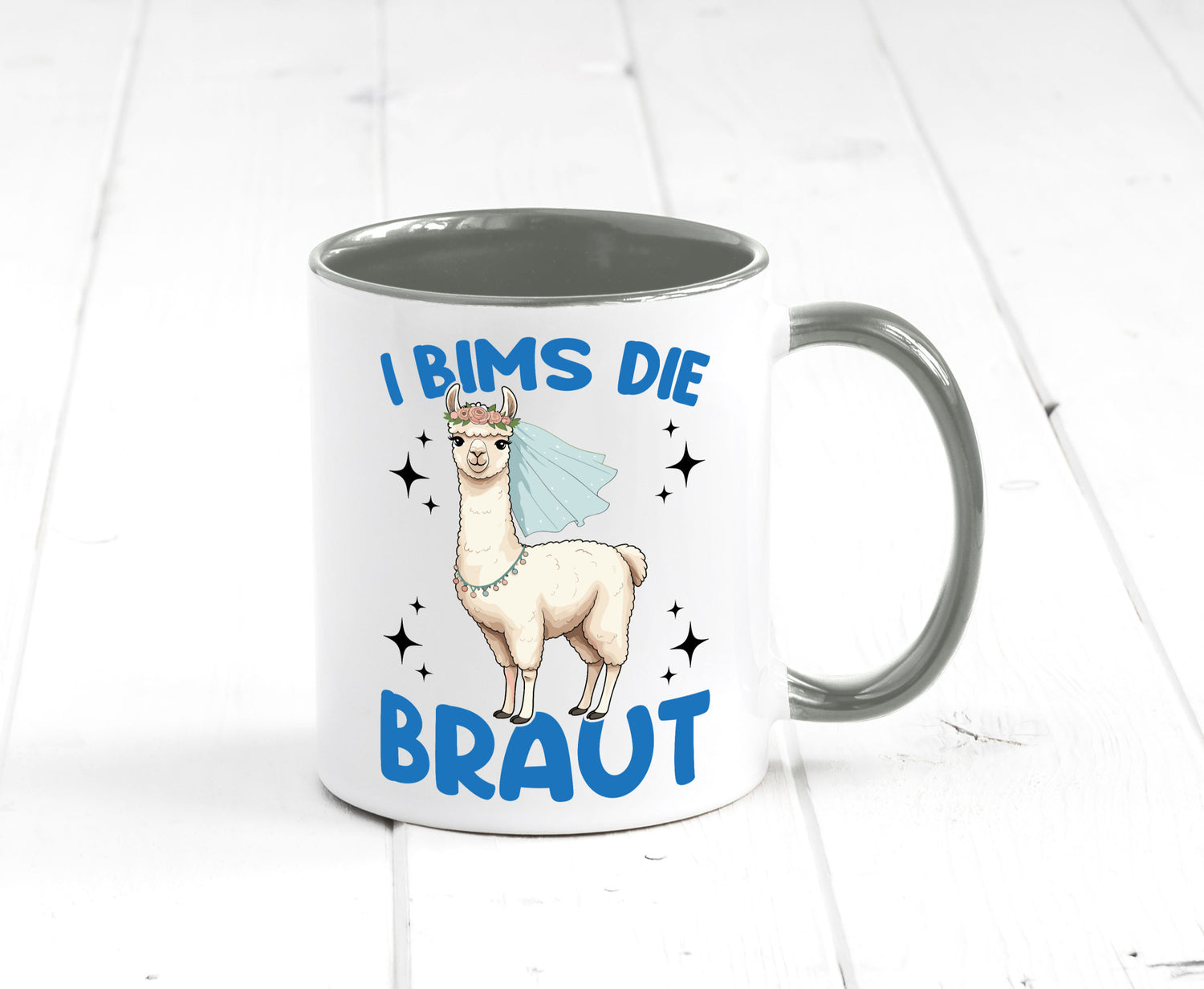 I Bims die Braut | Lama JGA Hochzeit lustig Humor Geschenkidee Geschenk Tasse