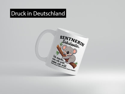 Rentnerin | Ich mach was will Faultier Ruhestand Humor Jubiläum Geschenkidee