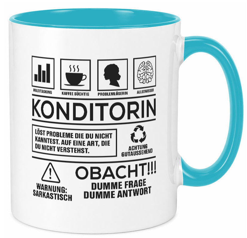 Achtung Probleme Konditorin | Konditorei lustiger Spruch Geschenk Humor