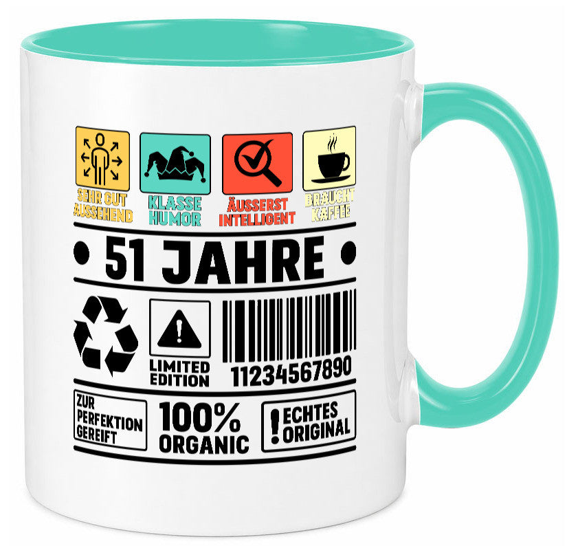 51. Geburtstag | 51 Jahre Humor Limited Edition Geschenkidee Tasse