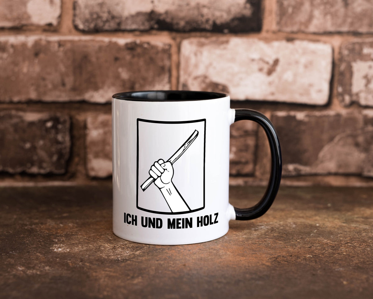 Ich und mein Holz | Holzfäller Holzmacher Geschenkidee Humor Tasse