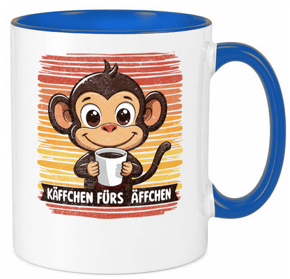 Käffchen fürs Ã„ffchen | Kaffeetrinker Affe v2 lustiger Spruch Geschenk Humor Tasse