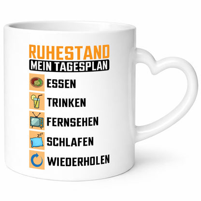 Rentner Tagesplan | Ruhestand Rente lustig Jubiläum Geschenk Tasse