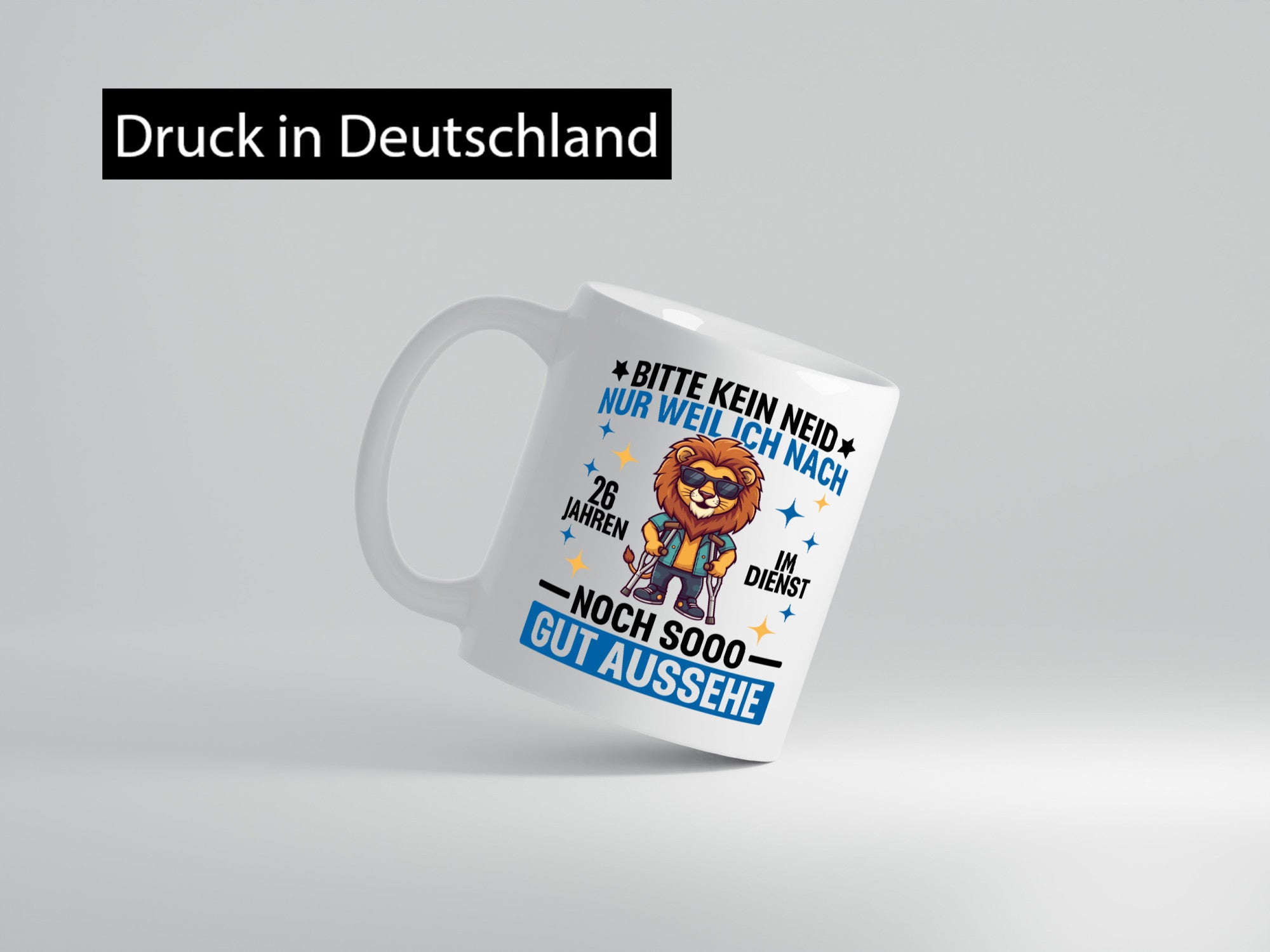 26 Jahre im Dienst | Arbeitsjubiläum Arbeit Geschenkidee Kollegen Büro Humor